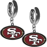Siskiyou Sports NFL San Francisco 49ers Huggie Hoop Earrings, Team Colors, One Size