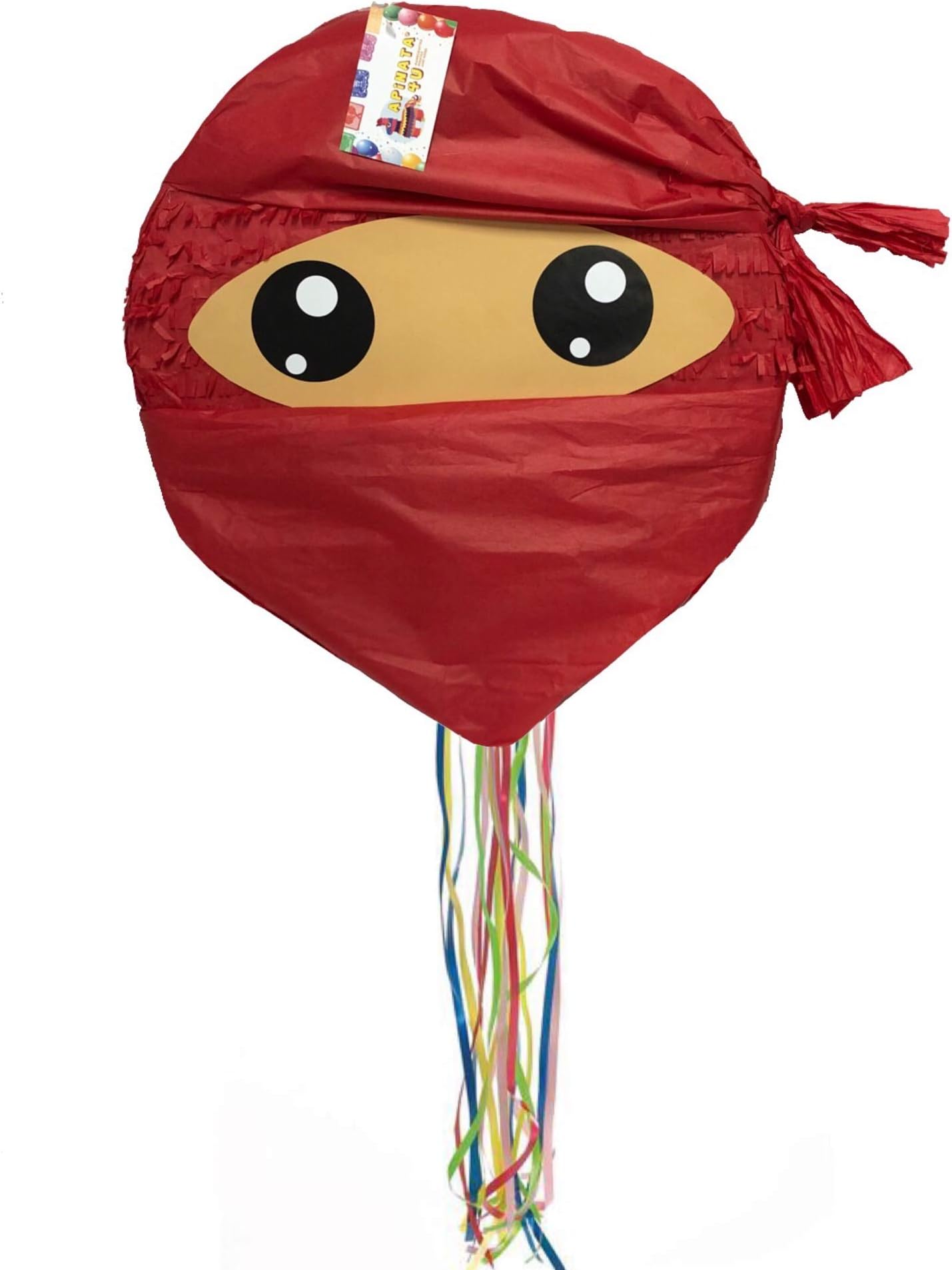 16" Ninja Pinata Pinata Red Color Ninja Theme Birthday Party Ninja Decorations Martial Arts Birthday Taekwondo Party