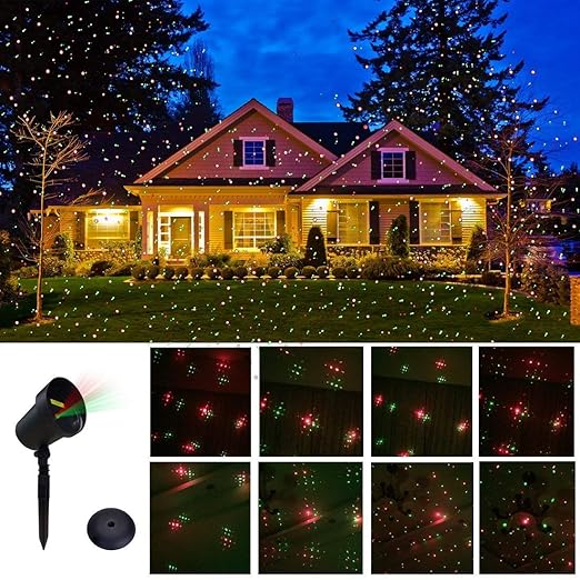 Cerchio Outdoor Christmas Motion Lights Star Projector For Garden