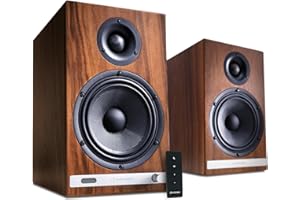 Audioengine HD6 150W Wireless Powered Bookshelf Speakers, Enceintes de bibliothèque - Bluetooth aptX HD, USB 24-Bit DAC & Ana
