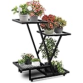 XZHXZH 2Pack，4Tier plant stand，outdoor plant stands for patio，Planter Display ShelvingIndoor Outdoor，Multiple Flower Pot Hold