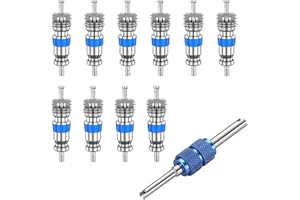 UWINVWIN Valve Core for R410A R32 R22 Refrigerant, High Pressure with PTFE Seal - HVAC Replacement Part for Air Conditioning and Refrigeration Systems (Pack of 50)