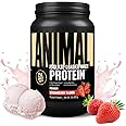Animal Whey Isolate Protein Powder - Loaded for Pre & Post Workout Muscle Builder and Recovery with Digestive Enzymes for Men & Women - 25g Protein, Great Taste, Low Sugar - Strawberry 2 lbs