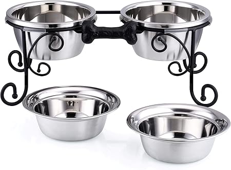 metal dog bowl stand