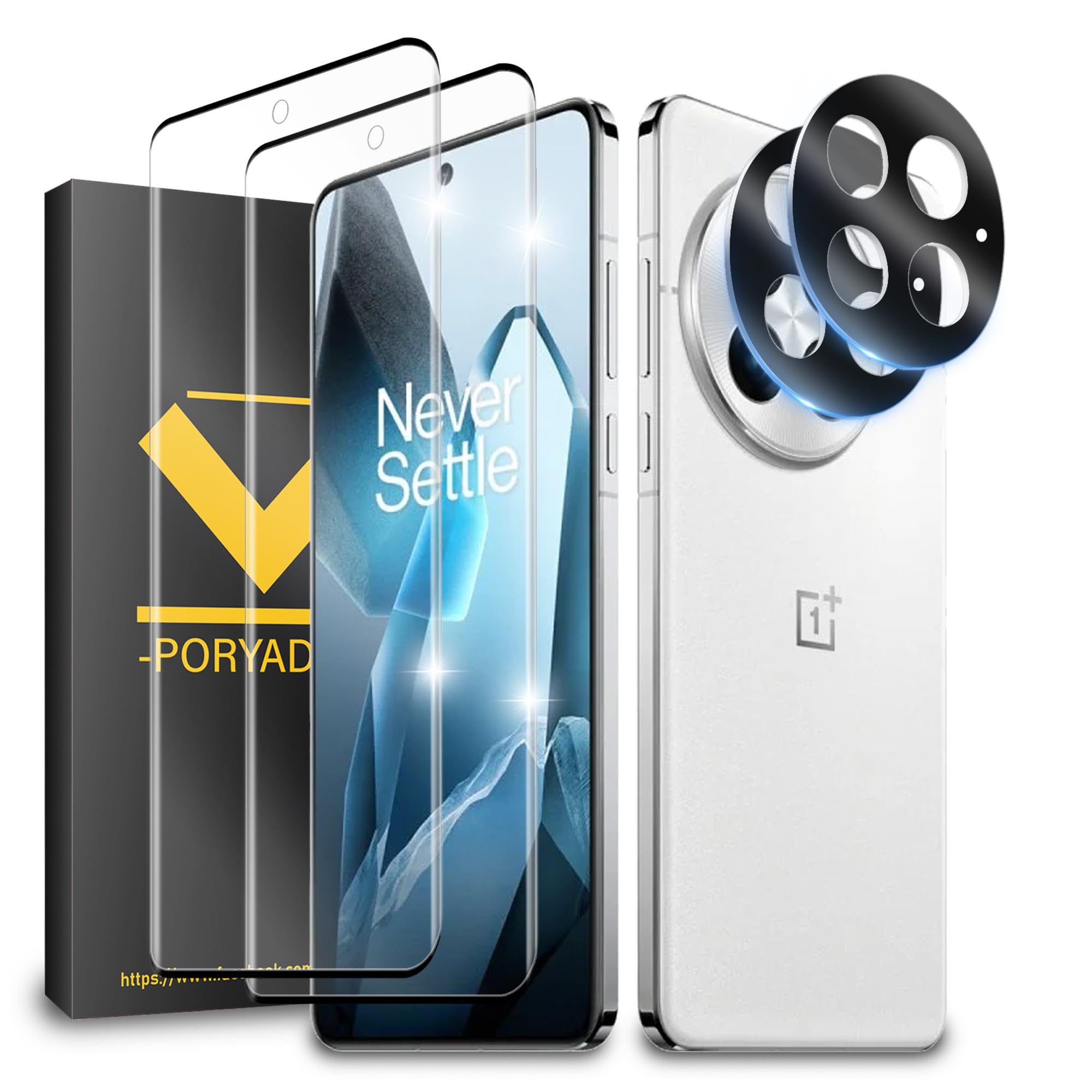 Photo 1 of [2+2 Pack] for OnePlus 13 5G Screen Protector, Camera Lens Protector, Ultra Clear, Fingerprint Compatible, Anti-Scratch, Case Friendly