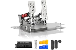 SIMSONN Plus X Pedals Sim Racing Pedals PC Racing Simulator Pressure Sensor Load Cell HE Hydraulic Pedal Support Haptic React
