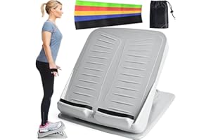 CYEELVES Slant Board Calf Stretcher, Slant Board for Calf Stretching Physical Therapy, Adjustable Slant Board for Squat Plantar Fasciitis, Foot Incline Board for Leg Stretch Ankle Exercise Training Equipment