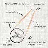 KnitPro Basix Beech Fixed Circular Needles 40in 4.50mm view 3