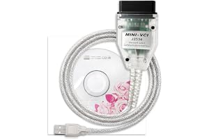 TEWOLISES Mini VCI J2534 Cable for Toyota Techstream OBD2 | V18.00.008 software, firmware V1.4.8. For Toyota/Lexus/Scion 1996+. OBD2 to USB. Support Win XP/7/8/10/11 32/64bit
