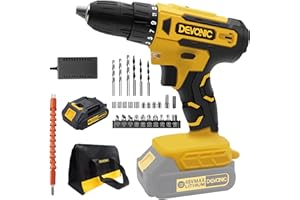 XGOLD DEVONIC Cordless Drill Set,21V Electric Drill with 1 Lithium Battery and Charger,3/8"Keyless Chuck,25+1 Torque Setting and 28pcs Drill Screwdriver Bits