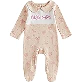 Socutebabe Newborn Baby Girl Clothes Preemie Coming Home Outfit Ruffle Romper Cute Ribbed Jumpsuit Headband