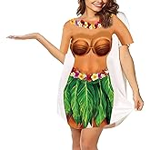 Deresagrl Women's Bikini Cover Up Dress Short Sleeve Beach Shirts Cute Print Baggy Bathing Suit T Shirt Fun Wear