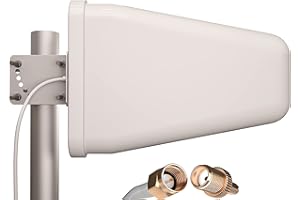 Yagi Directional Antenna 3G/4G/LTE 9dBi 806MHz-960MHz and 1.7-2.5GHz 2FT Cable w/ 2FT SMA Male Cable to TS-9 Adapter - Cell Phone Signal Log Periodic Cellular - Tupavco TP514