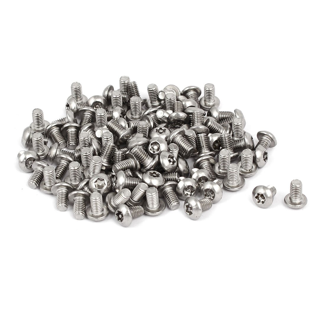 Sourcingmap M3x5mm 304 Stainless Steel Button Head Torx Security Machine Screws 100pcs