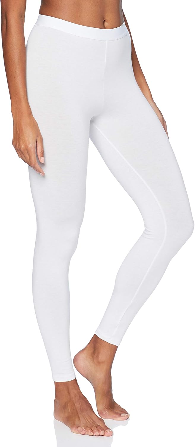 Produktbild Iris & Lilly: Damen Thermische Leggings weiß. Lange Schnittlinie, Größen XS bis XXL Foto