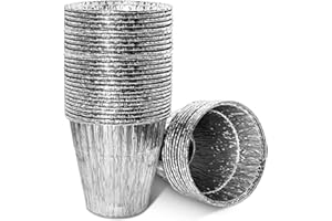 Matchwaves Grease Bucket Liner for Traeger BAC608 Grease & Ash Keg, Drip Tray Liners for Timberline, Ironwood, Woodridge Pellet Grills and Flatrock, Drip Bucket Cup for Pit Boss, 6.3” x 6.0”, 25Pack