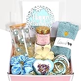 HIDDEN NUTS Birthday Gift for Teen Girls, Happy Birthday Box for Girl, Cute Preppy Stuff for Tween Girls, Christmas, Cute Daisy Aesthetic Glass Cups Tumbler Teen Gals Gifts Set 8pcs