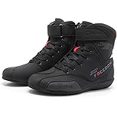 RIDEIRON Motorcycle Shoes Men CE Certified Protective Riding Boots with Anti-Slip Sole Side Zipper Road Street Motocross