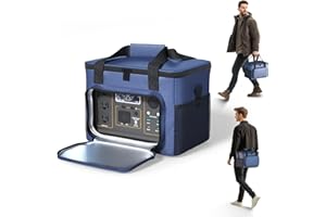 Santiano Portable Power Station Bag,900D Sailboat Class Oxford Cloth, Waterproof,Dustproof,Anti-Static,12 x 8.3 x 9 in,For 300W/500W Power Stations. Easy to Carry,For Camping,Fishing,RV,Outdoor Work