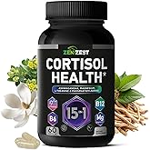Cortisol Detox Supplement for Women Men - Control & Lower High Cortisol Level - Adrenal Health Balance Cleanse Sleep Stress Support - Magnesium Ashwagandha L-Theanine Cortisol Blocker Reducer