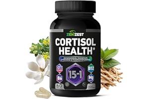 ZeniZest Cortisol Detox Supplement for Women Men - Control & Lower High Cortisol Level - Adrenal Health Balance Cleanse Sleep Stress Support - Magnesium Ashwagandha L-Theanine Cortisol Blocker Reducer