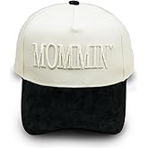  Mommin Trucker Hat for Women Embroidered Mom Baseball Cap Adjustable Canvas Vintage Hat for Casual Wear Gift for Moms