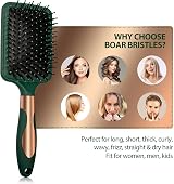 UseeShine Hair Brush Set Anti Static Detangler Paddle Oval Green view 5