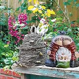 Hxeilzge Welcome Garden Gnomes Ornaments Polyresin Outdoor Statue view 6