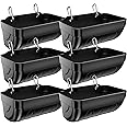 Tiflev Goat Feeders Hanging 6 Pack 3.5 Quart, Chicken Waterer Feeder Trough for Poultry Livestock