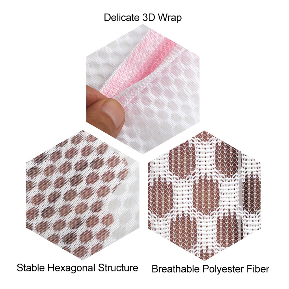 LASV Mesh Laundry Bag,4 Pack (2 Large & 2 Medium) Heavy Duty Durable Honeycomb Travel Bag for Delicates,Sweaters,Blouse,Yoga Pants,Hosiery,Underwear