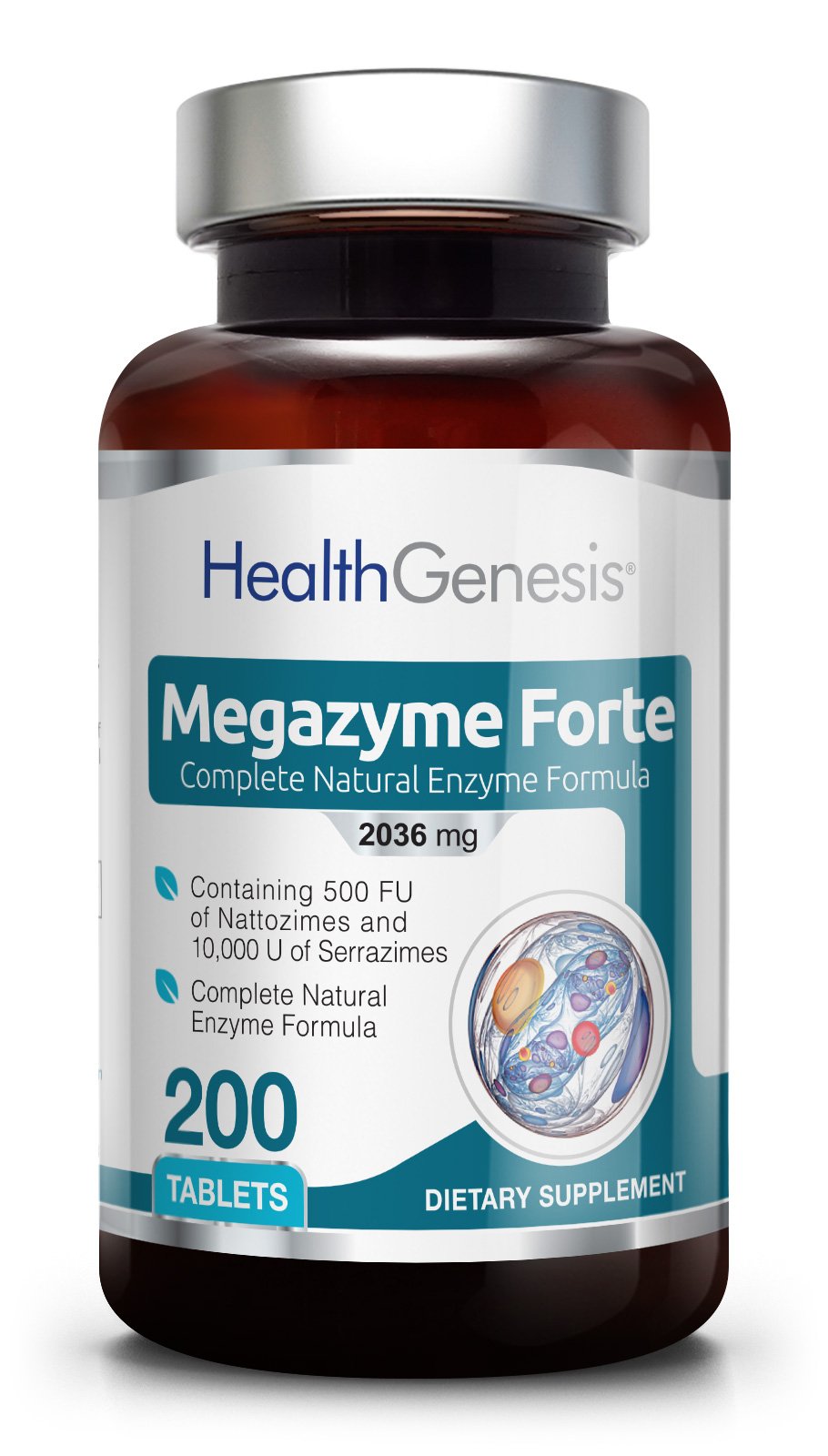 Megazyme Forte 200 Tabs Natural Plant Proteolytic Enzymes Digestive