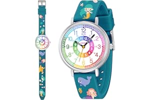 BOMIEUX Time Teacher Kids Watch for Children Girls Boys,3D Cartoon Waterproof Analog Watches for Girls Ages 3-12,Toddler First Watch,Educational Teaching Kids Watch Gifts with Easy to Read Dial