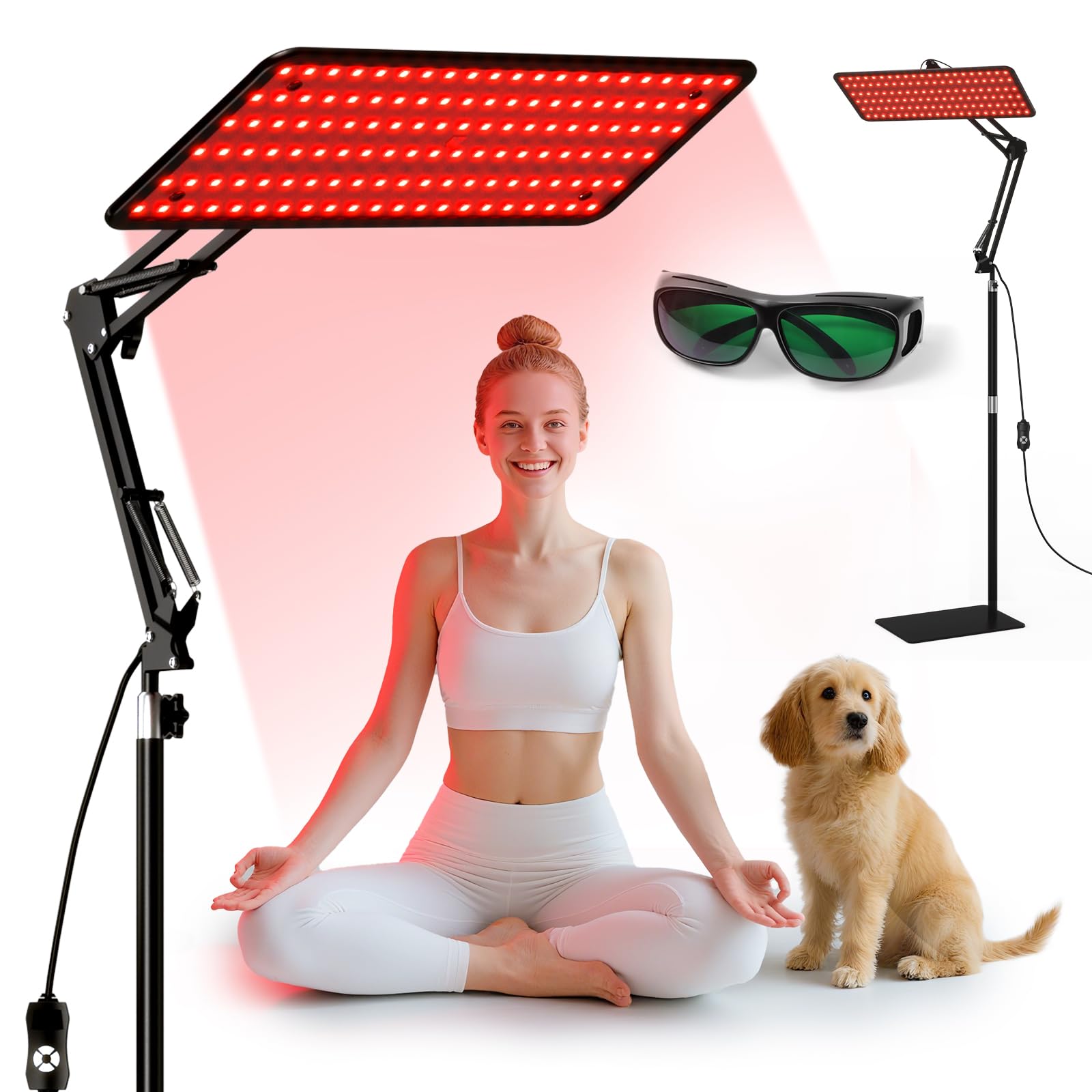 Photo 1 of BEICHEN Red Light Therapy for Body and Face, 120 LED 660nm 850nm 940nm Infrared Redlight-Therapy Lamp Device with Glasses?Large Panel and Stable Stand at Home, Idea Gift for Women Mom
