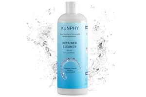 KUNPHY Retainer Cleaner for Ultrasonic Cleaner, Professional Denture Cleaner of Retainers, Invisible Aligners, Mouth Guards, 