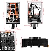 Heschen General Purpose Relay MK2P-I AC 220V Coil DPDT 8 Pin with Plug-in Socket view 2