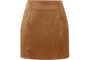 IDEALSANXUN Womens High Waist Plaid Skirt Bodycon Pencil Wool Mini Skirts