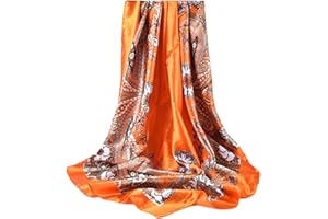CHCYWJGJ Square Scarf Head Scarf Neck scarf Headscarf for Women with,Satin Hair Scarves Silk Bandana Scarf