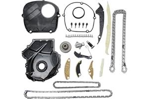 THPEMAKCR EA888 Engine Timing Chain Kit Timing Cover Tensioner Guide Rail Kit Replacement for Volkswagen Tiguan Passat Jetta 1.8T 2.0T
