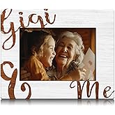JioJio Chan Gifts for Grandma - Gigi and Me Picture Frame 4x6, Mothers Day Birthday Gifts for First Time Grandma, Rustic Grandmother Photo Frame
