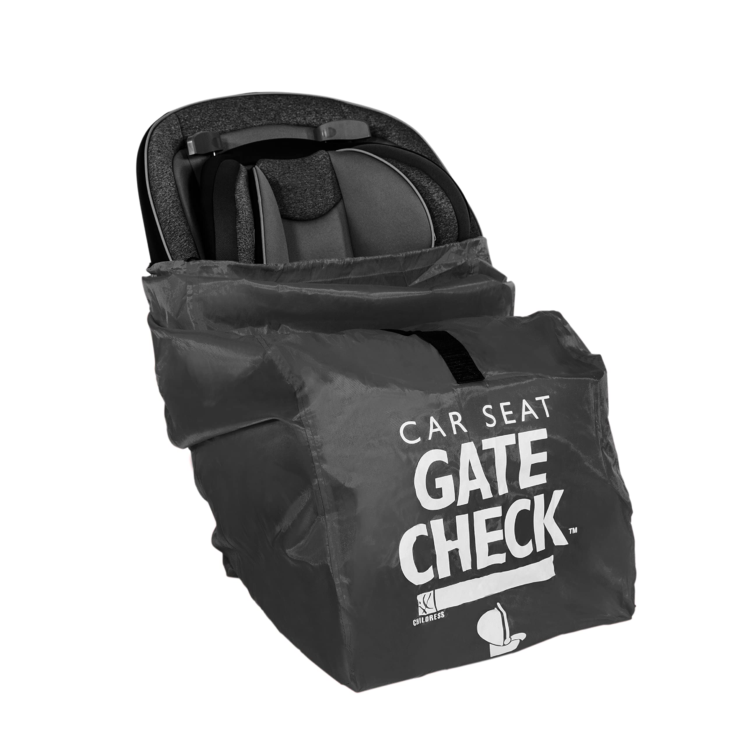 Photo 1 of J.L. Childress Gate Check Bag for Car Seats - Travel Bag for Airplane, Fits All Baby & Infant Car Seats, Airport Accessories for Gate Check, Flying Essentials, AirTag Compatible - Black