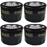 4 Pack AM125424 Oil Filter for John Deere AM125424c GY20577 X304 X310 X350 X580 D140 D130 D110 D105，Replace for Kawasaki 49065-7007 49065-0721