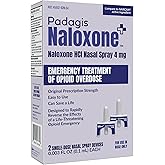 Padagis Naloxone HCI Nasal Spray, 4 mg – Emergency Treatment for Opioid Overdose - Rapid-Response Opioid Overdose Reversal, 2 Dose Single Use Nasal Spray