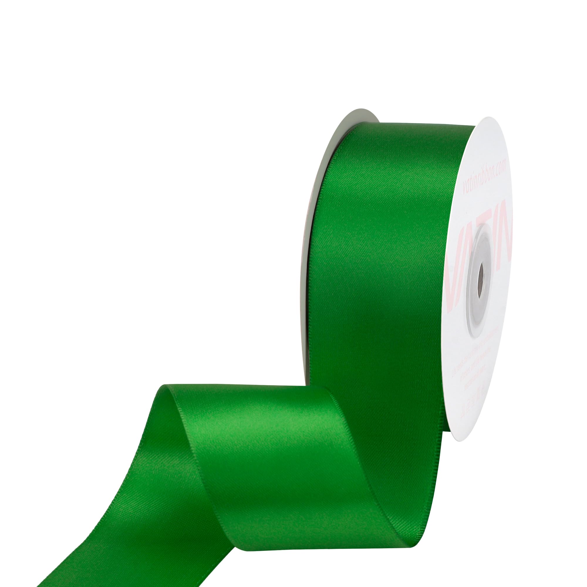 VATIN 38mm Wide Double Faced Polyester Emerald Green Satin Ribbon Continuous Ribbon- 23 Metre, Perfect for Wedding, Gift Wrapping, Bow Making& Other Projects