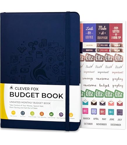 Clever Fox Budget Planner Pro - Financial Organizer Cash Envelope System Monthly Finance Journal Expense Tracker Personal Account Book Undated Start An - View #6