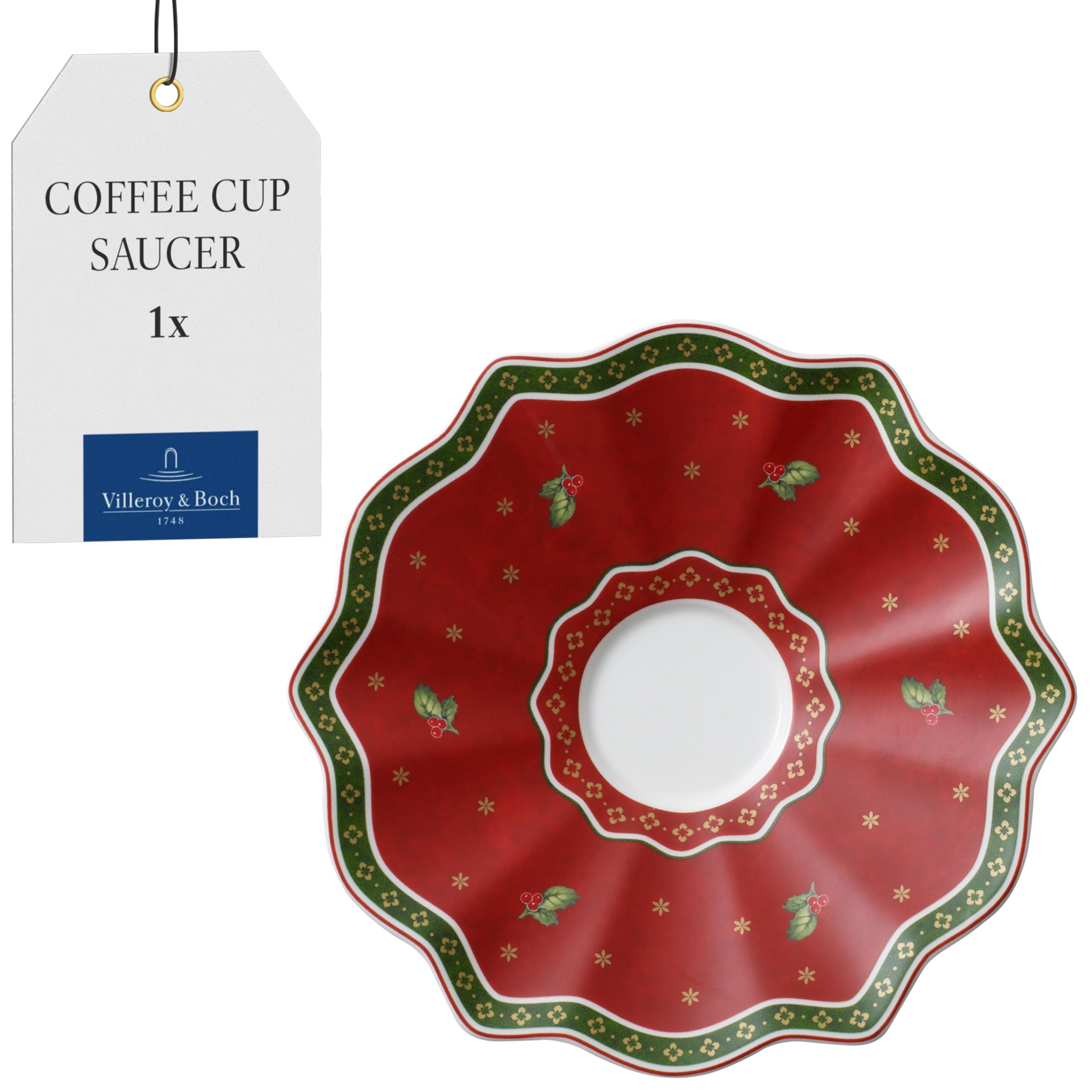 Villeroy & Boch Toy's Delight Saucer Coffee/Tea Cup, Porcelain, Red