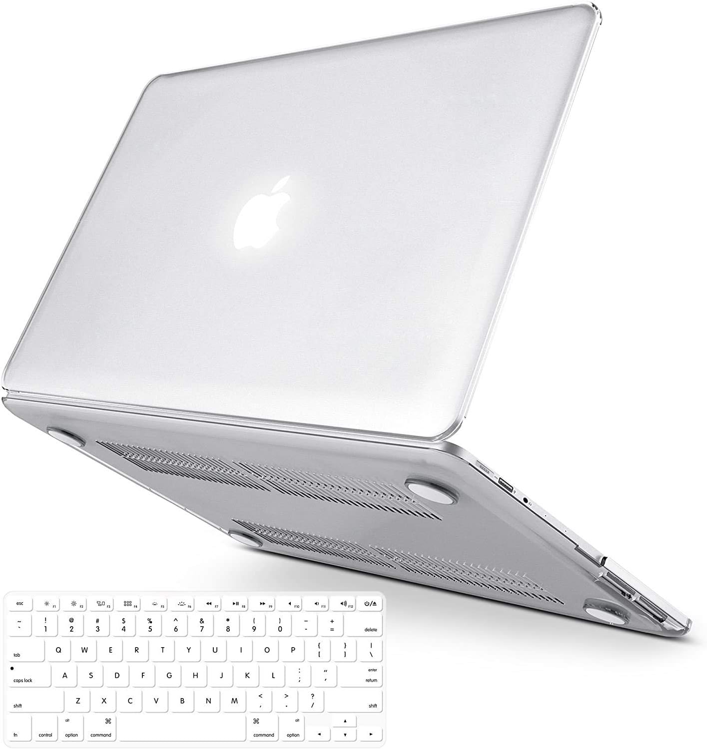 MacBook Air 13" Case, BLEK Ultra-Slim Light Weight Art Printing Palm leaves Pattern Coated Clear PC Hard Protective Case Cover For MacBook Air 13.3 Inch(Model:A1369/A1466), Translucent Clear