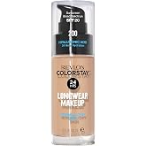 Revlon Colorstay Longwear Makeup Normal/Dry, 200 Nude, 1 fl oz | Longwear foundation for normal & dry skin with SPF 20. Mediu