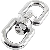 Bonsicoky Heavy Duty M12 304 Stainless Steel Swing Swivel, 360 Degree Rotational Device Hanging Accessory for Web Tree Swing, Hammock Chair, Aerial Yoga, Climbing Rope, Hold Up to 2755LB