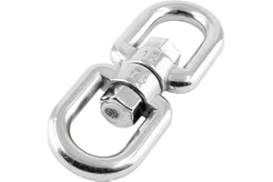 Bonsicoky Heavy Duty M12 304 Stainless Steel Swing Swivel, 360 Degree Rotational Device Hanging Accessory for Web Tree Swing, Hammock Chair, Aerial Yoga, Climbing Rope, Hold Up to 2755LB