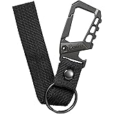 Pxvikis Metal heavy duty key chain carabiner clip bottle opener wrist lanyard ring car key fob unisex for men and women